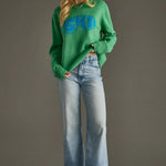 Green “Ski Goggle” Knit Sweater - Juli's Wearable Art