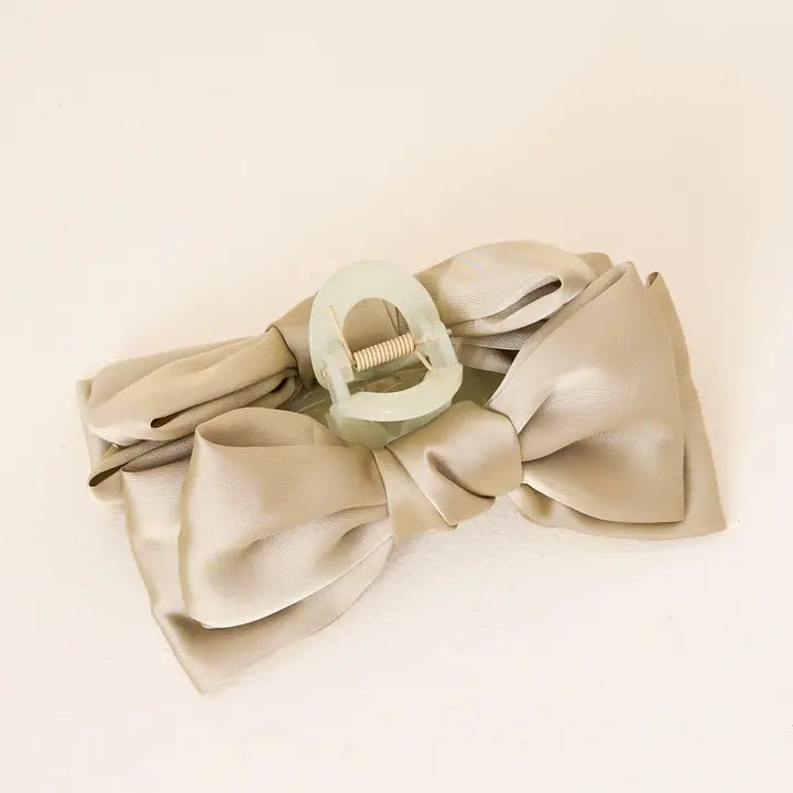 Satin Bow Claw Clips