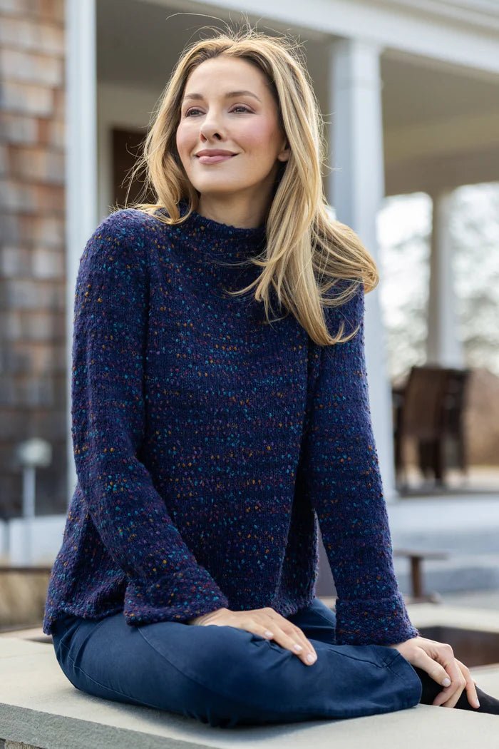 Habitat Confetti Pullover Sweater – Navy - Juli's Wearable Art