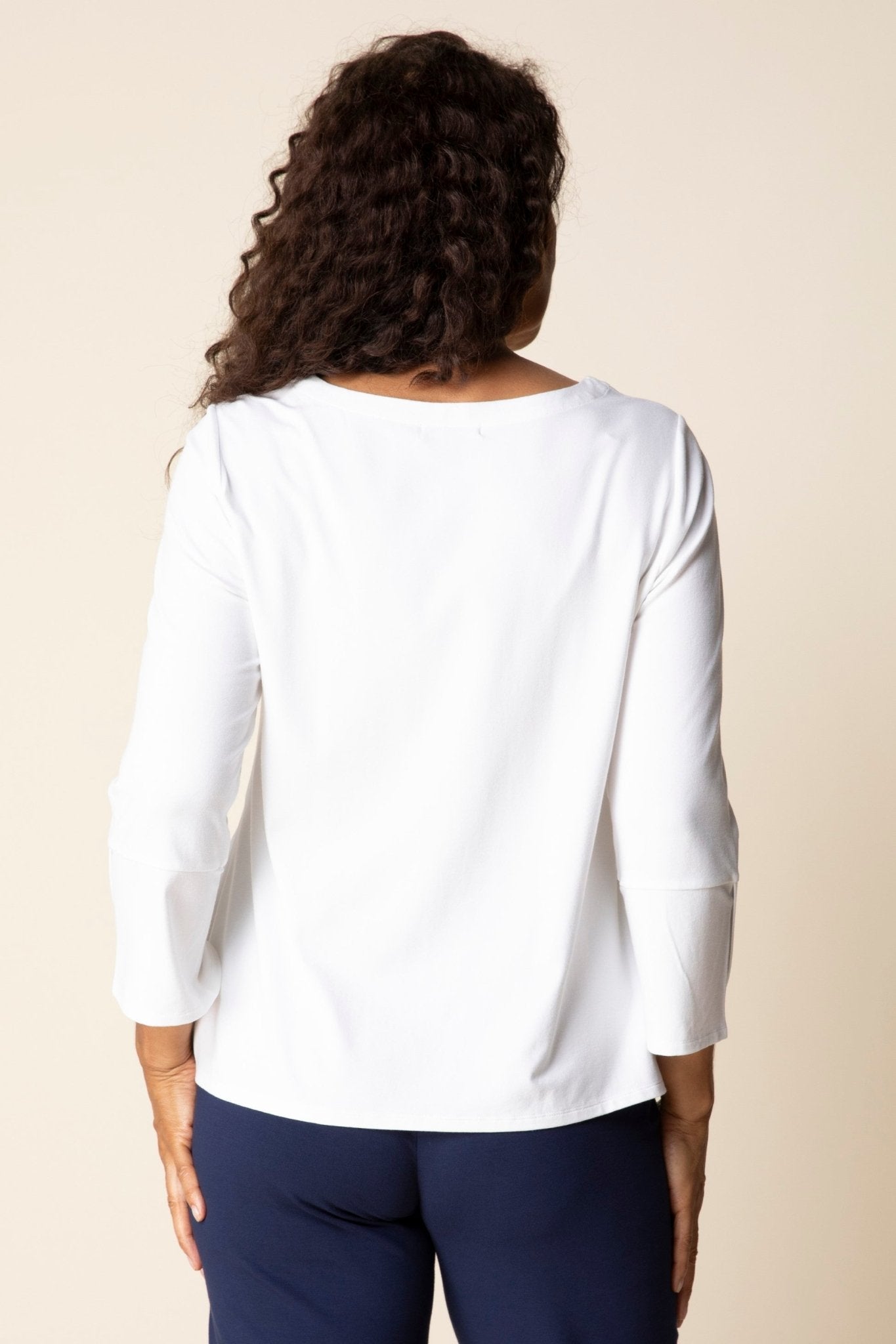 Habitat Core Travel Solid Layered Wrap Top - Juli's Wearable Art