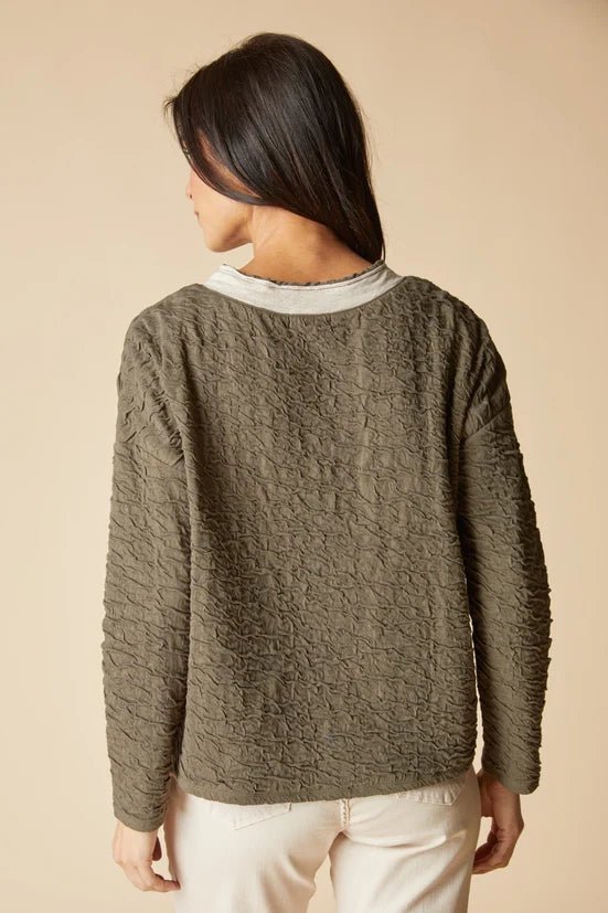 Habitat Crinkled Double Face Metro Pullover | Umber - Juli's Wearable Art