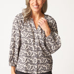 Habitat Floral Jacquard Romance Shirt – Dove - Juli's Wearable Art