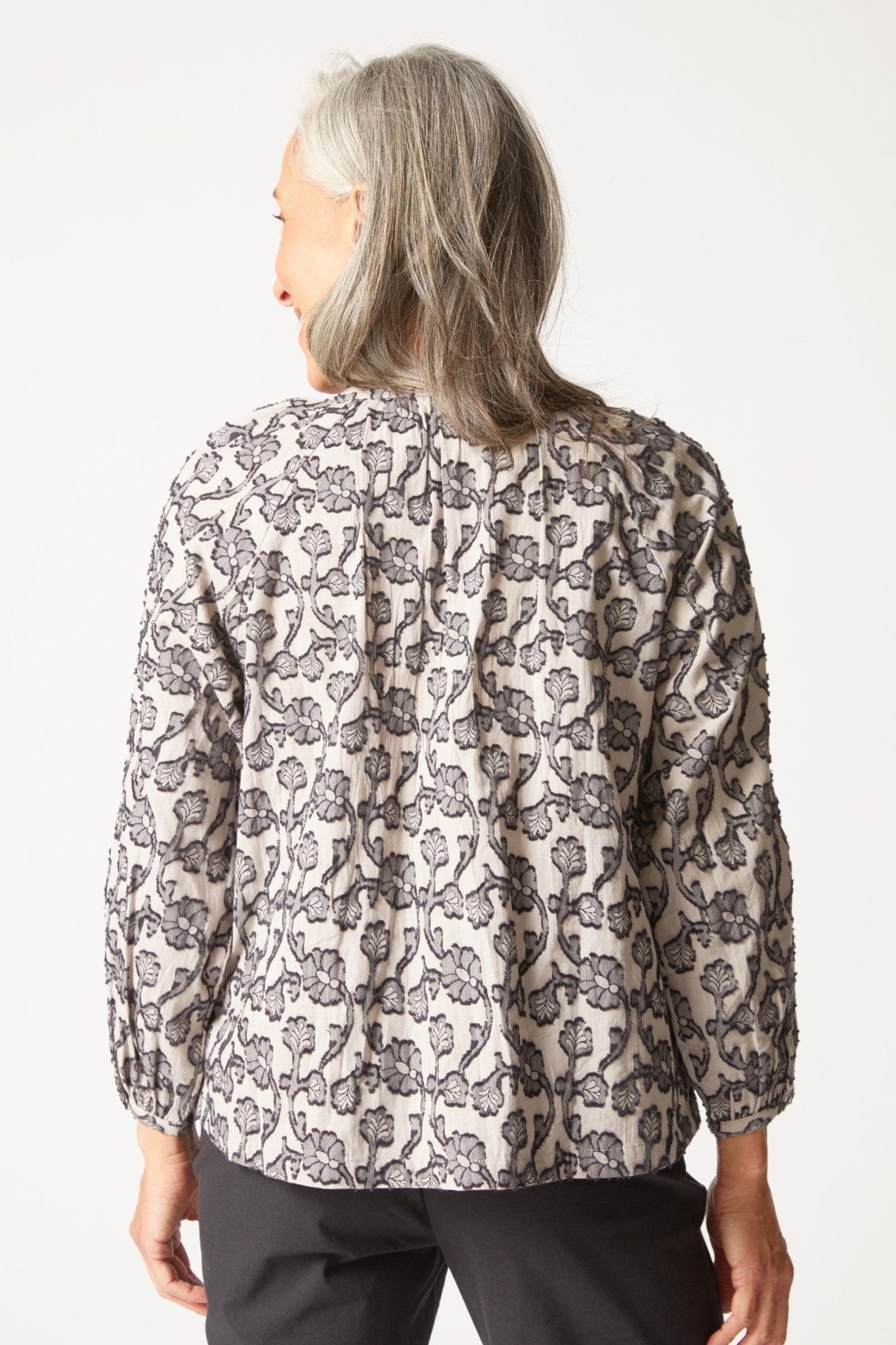 Habitat Floral Jacquard Romance Shirt – Dove Grey