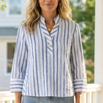 Habitat Hampton Stripe Vineyard Shirt | Sky - Juli's Wearable Art