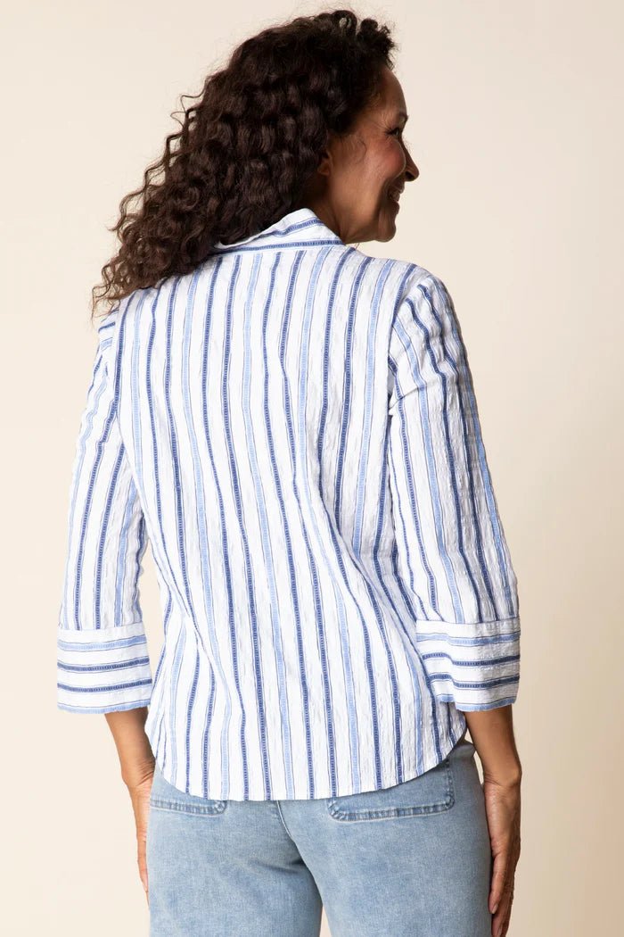Habitat Hampton Stripe Vineyard Shirt | Sky - Juli's Wearable Art
