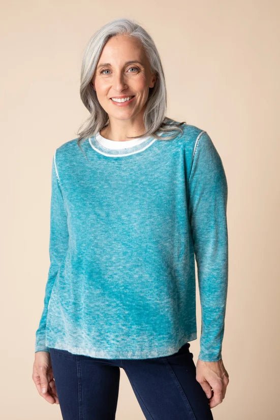 Habitat Layer-It Sweater | Teal - Juli's Wearable Art