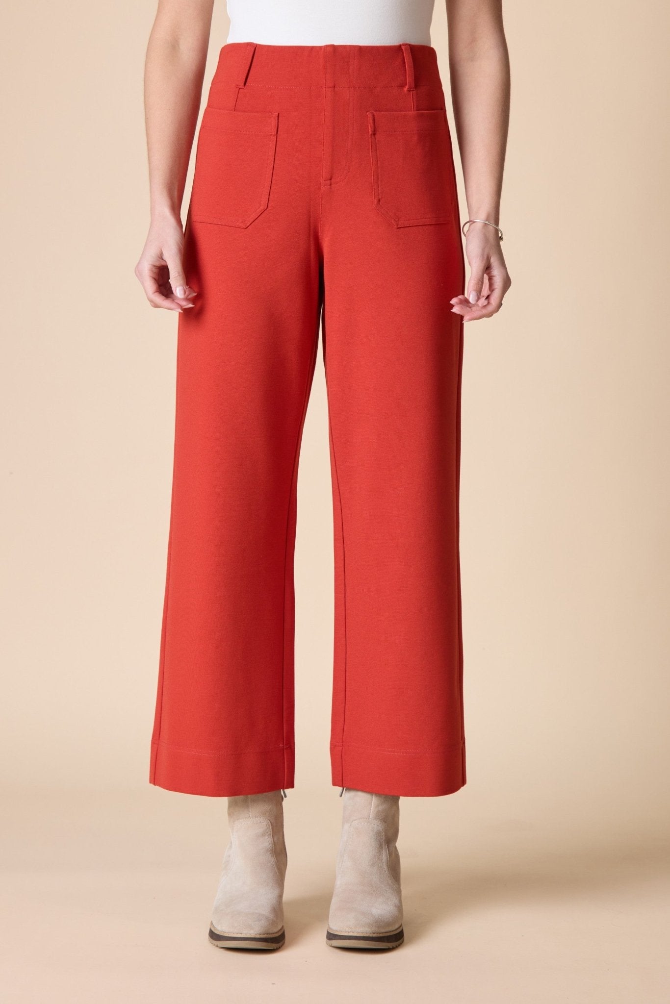 Habitat Luxe Ponte Crop Wide Leg Pant | Sienna - Juli's Wearable Art
