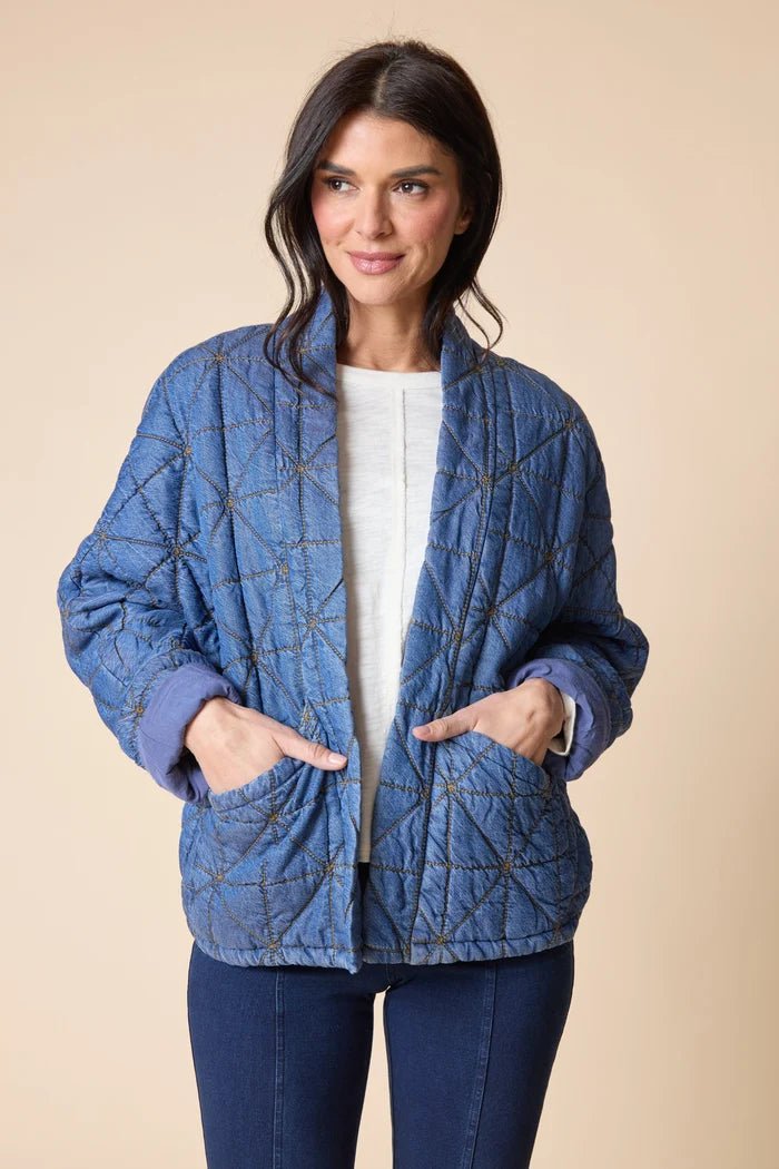 Habitat Meridian Quilted Jacket | Medium Denim