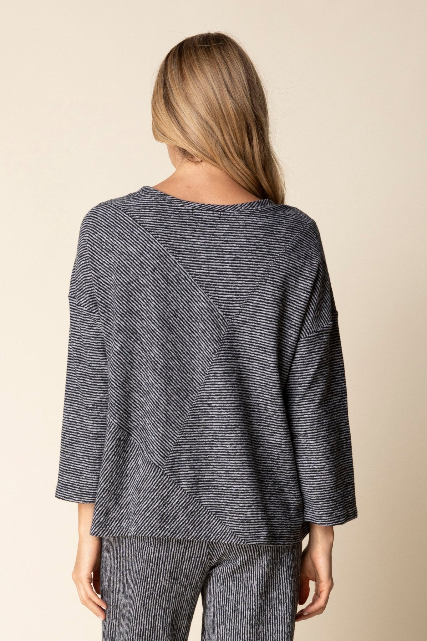 Habitat Pasadena Knit Stripe Pacific Seamed Top
