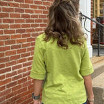 Habitat Peruvian Textured Cotton Split Collar Tee | Leaf - Juli's Wearable Art