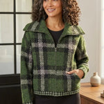 Habitat Plaid Zip Jacket | Fern - Juli's Wearable Art