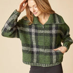 Habitat Plaid Zip Jacket | Fern - Juli's Wearable Art