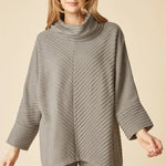 Habitat Pleated Fleece Cowl Neck Tunic | Mushroom - Juli's Wearable Art