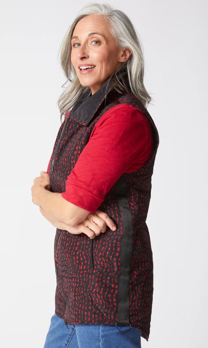 Habitat Reversible Mosaic Print Quilt Jacket – Wine - Juli's Wearable Art