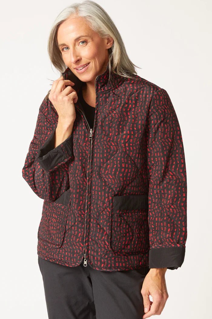 Habitat Reversible Quilted Market Coat – Wine - Juli's Wearable Art