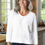 Habitat Seaside Pullover | White - Juli's Wearable Art
