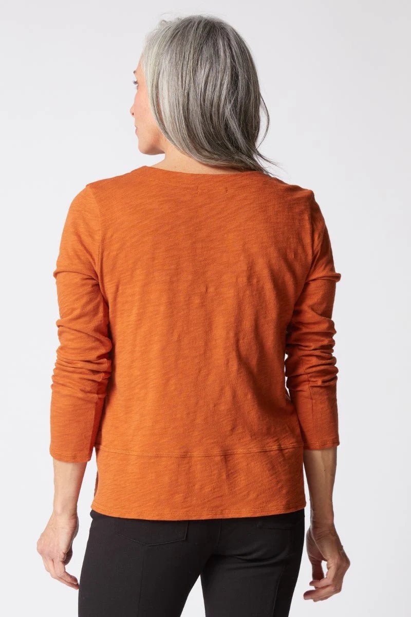 Habitat Soft Peruvian Cotton V - Neck Tee – Paprika - Juli's Wearable Art