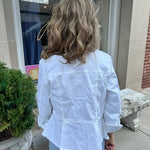 Habitat Stretch Denim “Secret Sauce” Jacket | White - Juli's Wearable Art