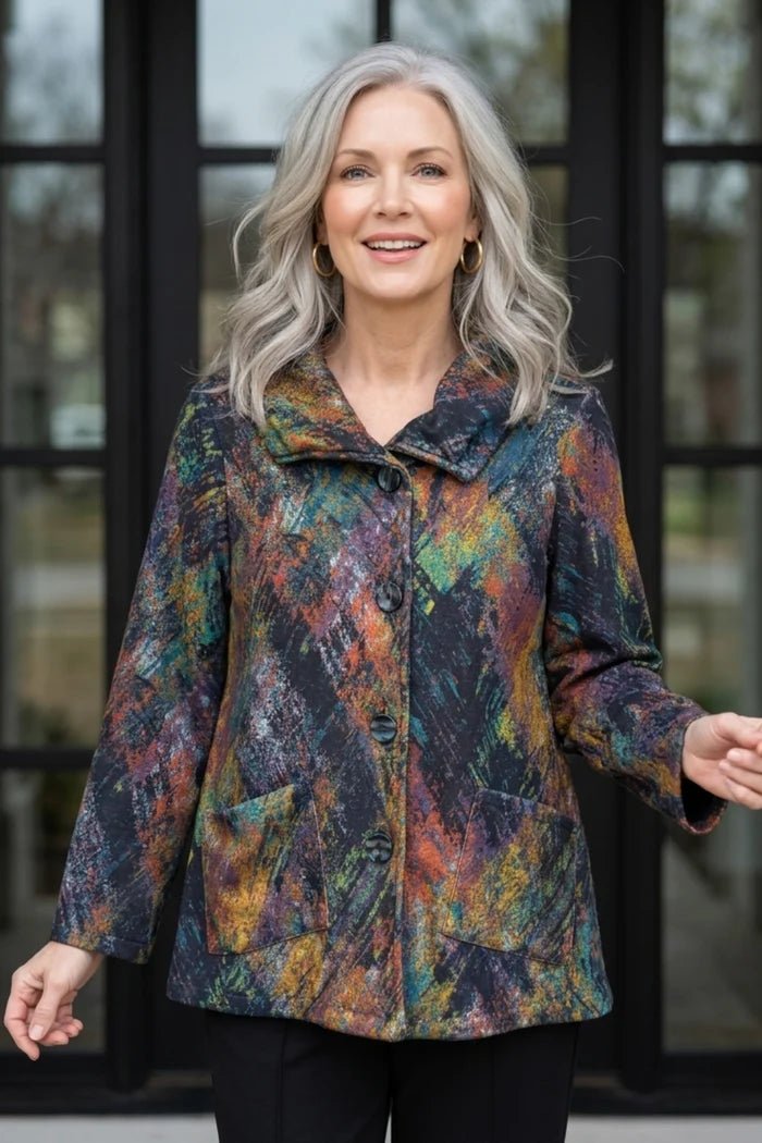 Habitat Sunset Fleece Swing Coat - Juli's Wearable Art