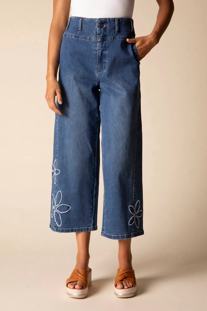 Habitat Tossed Floral Jeans |  Medium Denim Blue