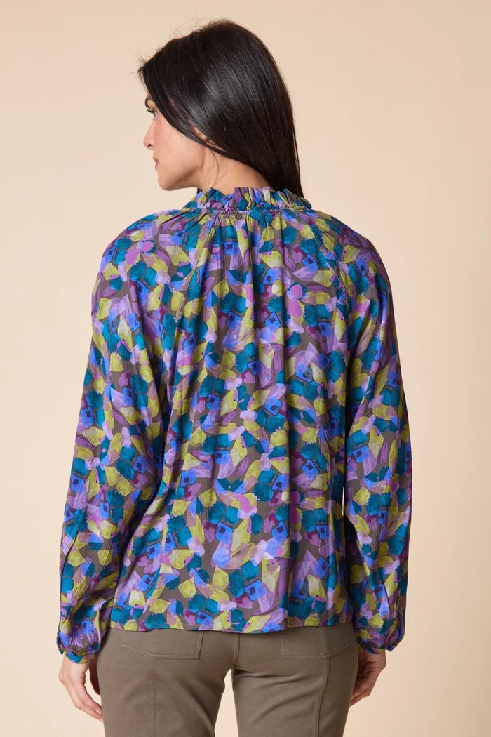 Habitat Viscose Rayon Crepe Ruched Shirt | Mushroom - Juli's Wearable Art