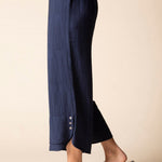 Habitat Whisper Jacquard Rayon Crop Pant | Navy - Juli's Wearable Art