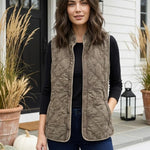 Habitat Windjammer Quilted Cotton Vest | Mushroom - Juli's Wearable Art
