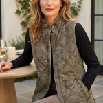 Habitat Windjammer Quilted Cotton Vest | Mushroom - Juli's Wearable Art