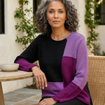 Habitat Yin Yang Block Party Sweater | Plum - Juli's Wearable Art