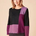 Habitat Yin Yang Block Party Sweater | Plum - Juli's Wearable Art