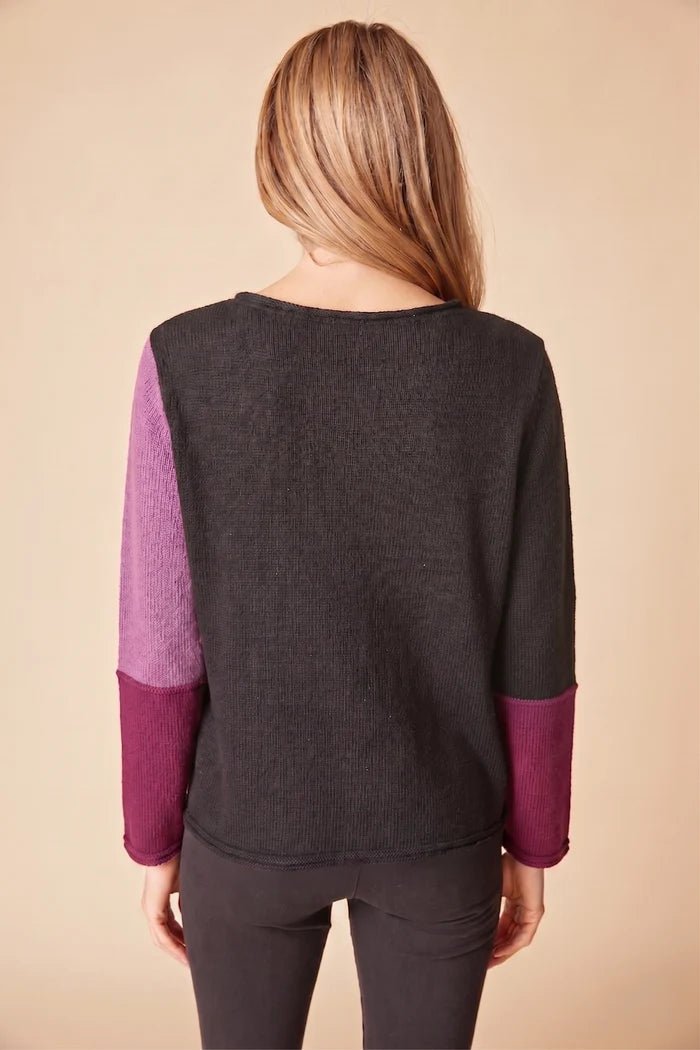 Habitat Yin Yang Block Party Sweater | Plum - Juli's Wearable Art