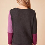 Habitat Yin Yang Block Party Sweater | Plum - Juli's Wearable Art