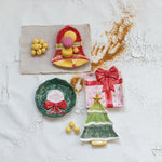 Hand-Painted Stoneware Holiday Icon Shaped Dishes - Juli's Wearable Art