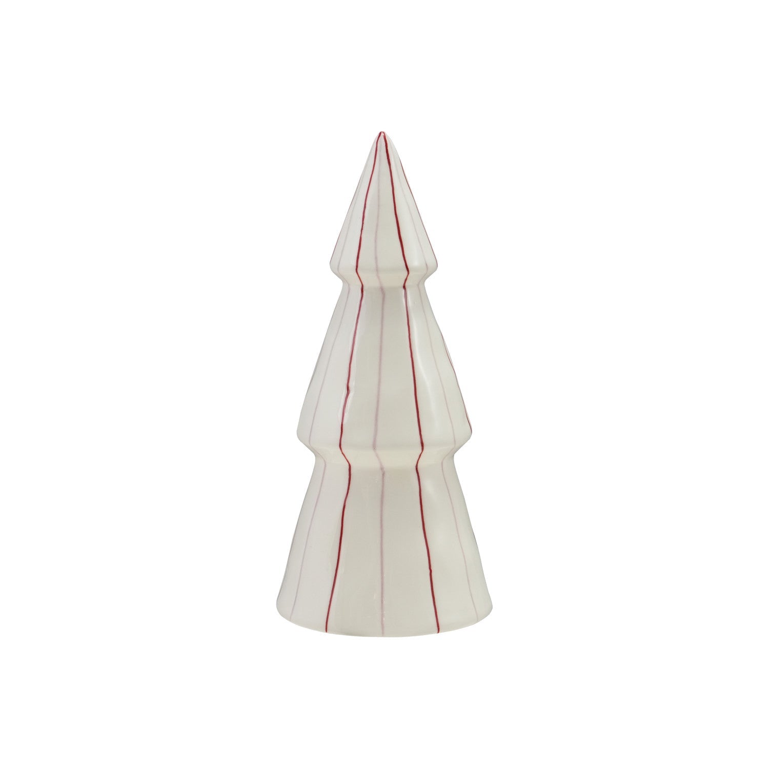 Hand-Painted Stoneware Striped Christmas Trees - Juli's Wearable Art