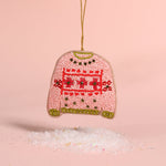 Handcrafted Beaded Ornament | Christmas Sweater - Juli's Wearable Art