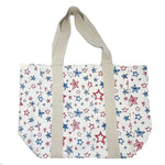 Handcrafted Canvas Tote Bag | Red & Blue Stars | Est. 1776 - Juli's Wearable Art
