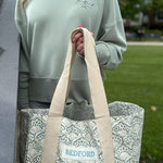 Handcrafted Canvas Tote | Floral Peacock | Bedford - Juli's Wearable Art