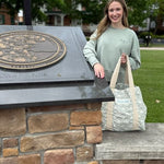 Handcrafted Canvas Tote | Floral Peacock | Bedford - Juli's Wearable Art