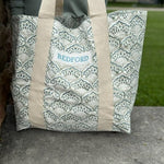 Handcrafted Canvas Tote | Floral Peacock | Bedford - Juli's Wearable Art