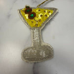 Handmade Beaded Fabric Cocktail Ornaments - Juli's Wearable Art