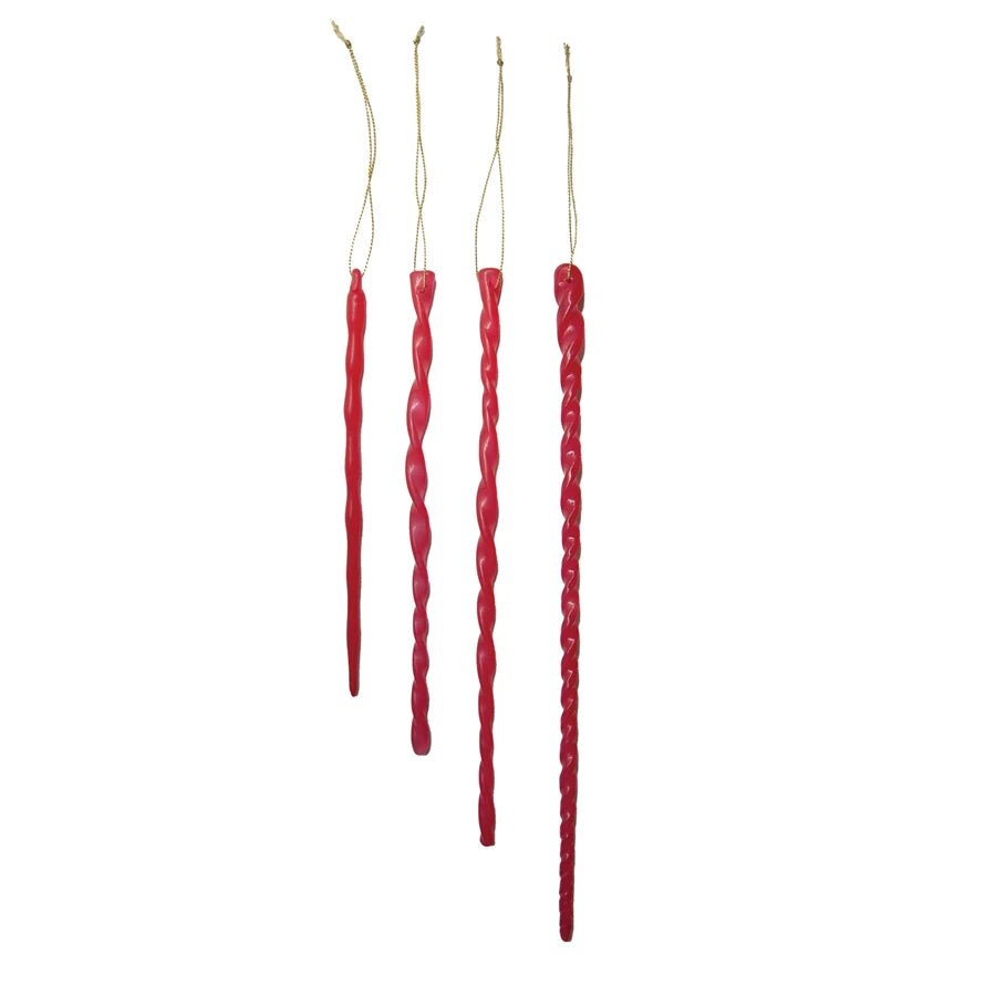 Handmade Glass Icicle Ornaments – Hot Pink(Set of 3) - Juli's Wearable Art
