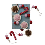 Handmade Wool Felt Candy Cane & Cookie Garland - Juli's Wearable Art