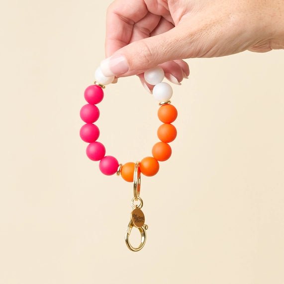 Hands-Free Silicone Beaded Key Chain Wristlet - Howdy Honey