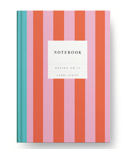 Hardback Notebook | Candy Stripe - Juli's Wearable Art