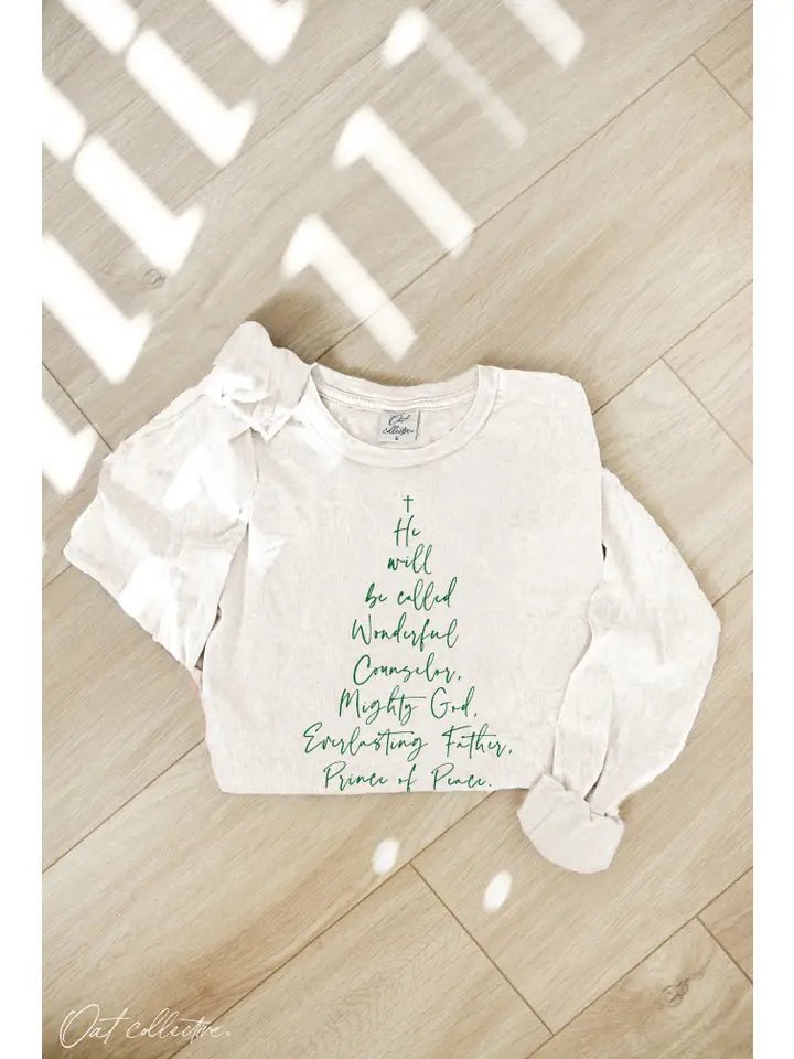 He Will Be Called Mineral Washed Long Sleeve - Juli's Wearable Art