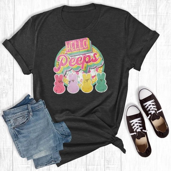 Hello Peeps Easter Tee