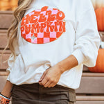 Hello Pumpkin Pullover Sweatshirt - Juli's Wearable Art