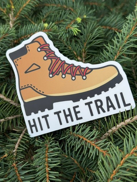 Hit the Trail Hiking Boot Sticker