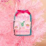 Holiday Acrylic Ornament | Merry Mahjong - Juli's Wearable Art
