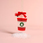 Holiday Acrylic Ornament | Peppermint Latte - Juli's Wearable Art